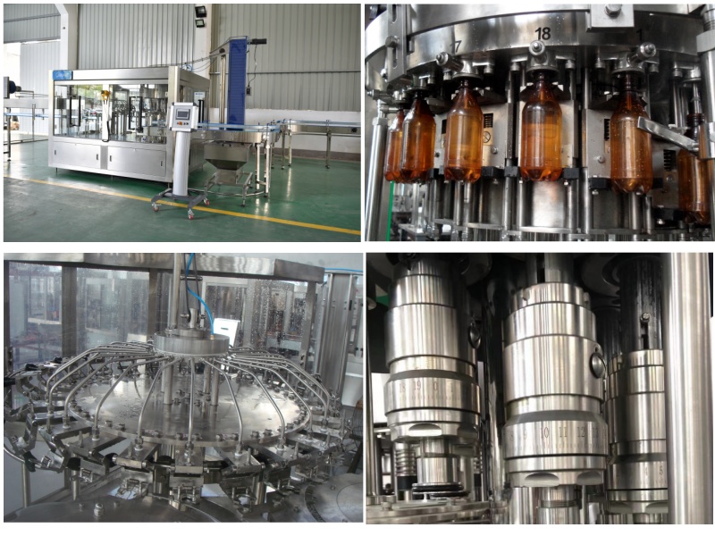 Machine de remplissage et d\'emballage de boissons à base de jus